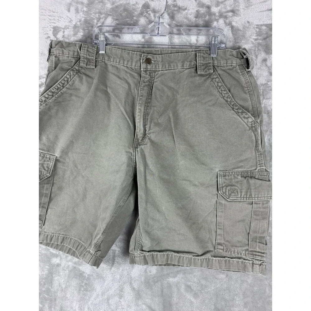 Vintage Carhartt Duck Work Shorts Canvas Green Men's Size 42 Utility Outdoor